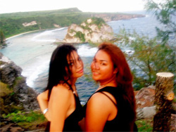 Tonya and Janne overlooking BirdIsland on Saipan